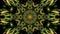 Vibrant illustration of black and green toned kaleidoscope background