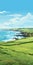 Vibrant Illustration Of Bude, Cornwall: A Lively Coastal Landscape