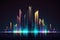Vibrant illustration of a futuristic cityscape illuminated by night neon lights.