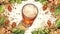 Vibrant illustration of a pint of craft beer, frothy head, surrounded by hops and barley, invoking the craft of brewing