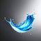 Vibrant illustration of a splash of blue paint