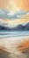 Vibrant Impasto Beach Painting With Textured Detail And Warm Color Palettes