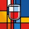 Vibrant Imperial Stout Logo Inspired By Mondrian