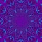 Vibrant indigo science mandala, star arabesque