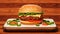 Vibrant Jalapeno Burger Art: Bold Lines And Dynamic Colors