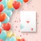 a vibrant and joyful greeting card for a love proposal with a flat lay