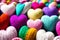 Vibrant Knitted Hearts  A Colorful Woolen Delight.AI Generated