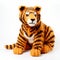 Vibrant Knitted Tiger: A Realistic Toy-like Maori Art Masterpiece