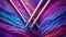 Vibrant Knitting: Silver Needles Weave Purple Wool on Abstract Yarn Background