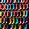 Vibrant Laces: Colorful Rows of Boots