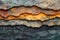 Vibrant layers of rock strata in geological formation natural wallpaper background