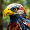 Vibrant Lego Eagle: Realistic 3d Plastic Art Inspired By Nature