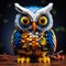Vibrant Lego Owl Sculpture On Table With Realistic Detailing