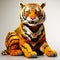 Vibrant Lego Tiger Model With Naturalistic Proportions - Conceptual Digital Art