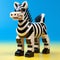 Vibrant Lego Zebra: Uhd Image With Realistic Details