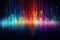 Vibrant Light Rays Spectrum. Dynamic Luminous Lines Abstract Background