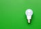 Vibrant Lightbulb in Green Hue Brightens Up Eco-Friendly Space - Fusing Nature and Innovation