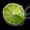 Vibrant Lime Submerged In Water - Crisp Graphic Design
