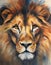 Vibrant Lion Painting