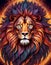 Vibrant Lion Painting