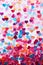 Vibrant Love: Colorful Hearts of Confetti and Glitter