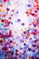 Vibrant Love: Colorful Hearts of Confetti and Glitter