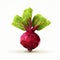 Vibrant Low Poly Beet Illustration On White Background