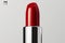 Vibrant macro close up of red lipstick smooth texture and glossy finish in stunning detail