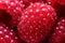 Vibrant Macro raspberry closeup. Generate Ai