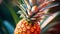 Vibrant Macro Shot Of A Red Pineapple With Brown Eyes