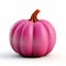 Vibrant Magenta Pumpkin: Unique Zbrush Style Artwork On White Background