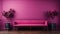 Vibrant Magenta Wall Sofa: Bold And Dramatic Home Decor