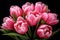 Vibrant Majestic blossom tulips. Generate Ai
