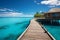Vibrant Maldives paradise Luxury villas, clear sea, and a tranquil backdrop