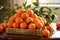 Vibrant Mandarin Oranges in Traditional Setting