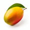 Vibrant Mango With Green Leaf - Dark Yellow And Light Pink Style