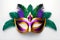 Vibrant Mardi Gras Mask, Stock Photo for Festive Designs, AI Generated