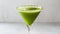 Vibrant Matcha Green Tea Cocktail in Elegant Glass