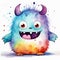 Vibrant Monster Scene Colorful Adventure