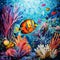 Vibrant Mosaic Artwork of Mesmerizing Coral Collage