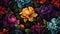 Vibrant Multicolor Floral Wallpaper Design AI Generated