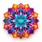 Vibrant Multicolored Abstract Flower With Symmetrical Patterns