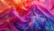 Vibrant multicolored satin fabric waves
