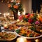 Vibrant and Multicultural Wedding Banquet with Traditional Dishes