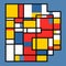 Vibrant Munich Helles Lager Logo With Mondrian-inspired Colors