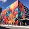 Vibrant Mural in Auckland& x27;s Bustling Street