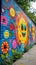 A vibrant mural painting on an urban wall