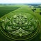 Vibrant and Mysterious Crop Circle with Intricate Design