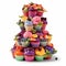 Vibrant Nature-inspired Cupcake Tower