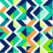 Vibrant Navy Blue And Green Geometric Pattern Design